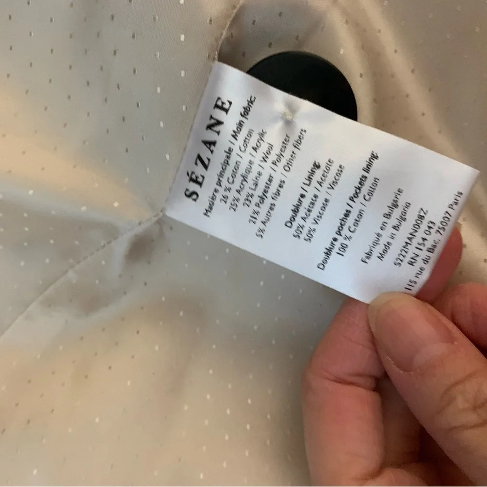 Sézane Leo wool blend coat little roses prairie NWT - Picture 11 of 11
